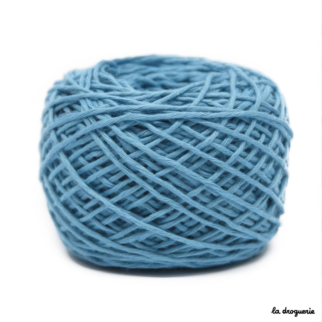 Fil à tricoter Fleur de coton bio - Jeans (bleu)