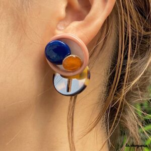 Kit boucles d'oreilles connecteur ronds, kit bijoux DIY