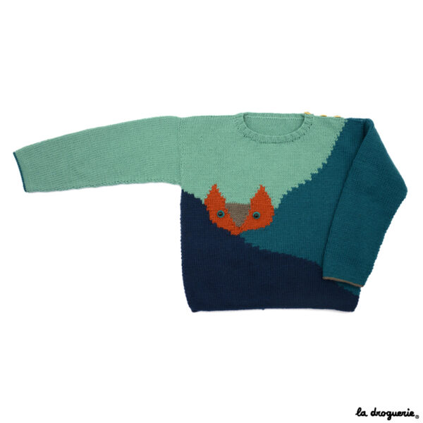 Pull enfant garçon motif renard de 2 ans à 6 ans tricoté main - Un grand  marché